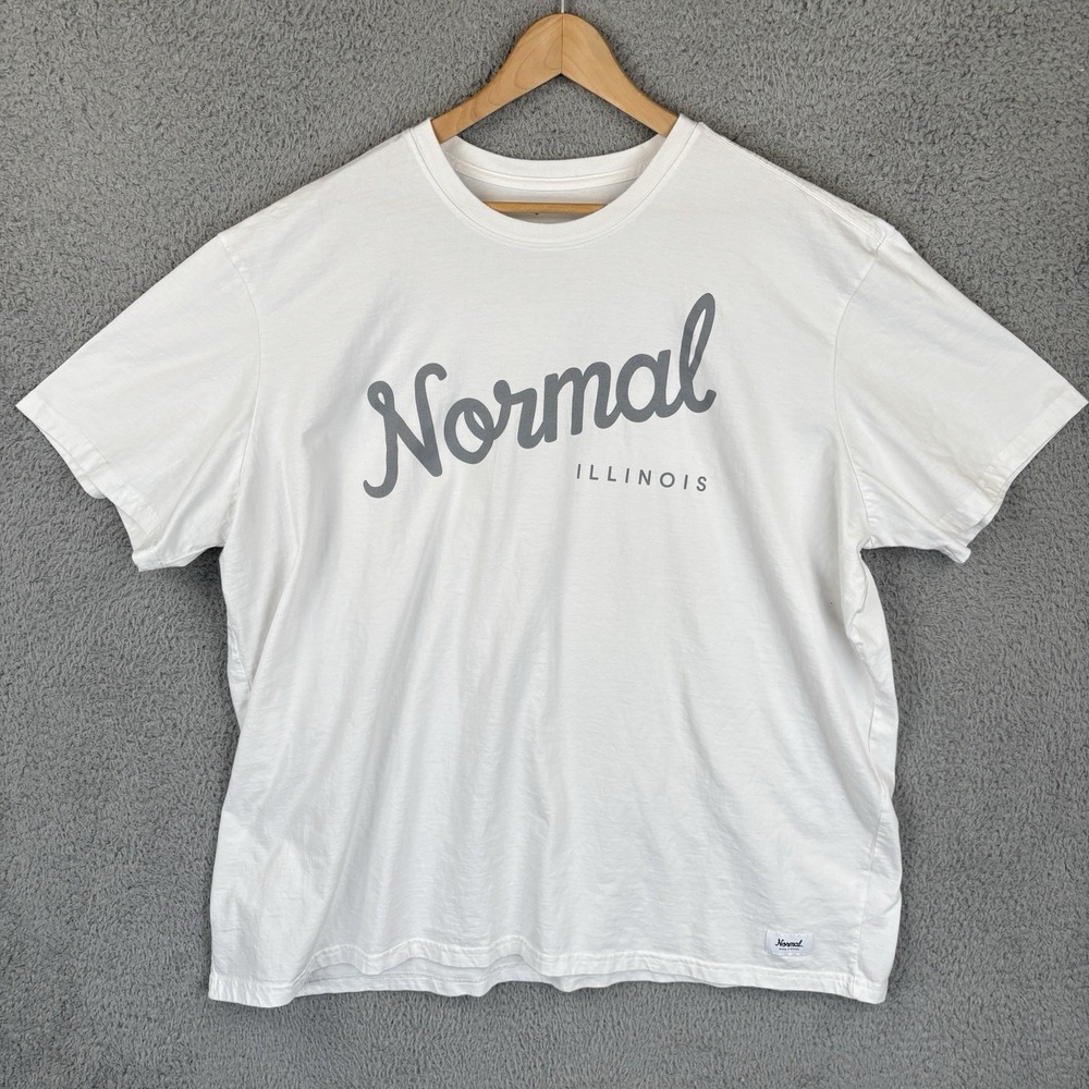 Rivian Normal Illinois T-shirt Mens 4XL White Graphic Tee Cotton‎ Made USA